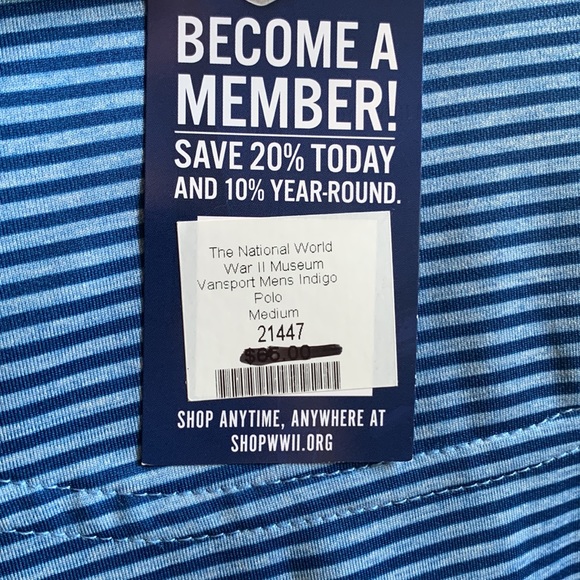 National World War II Museum Golf Shirt NWT, size medium - Picture 6 of 6